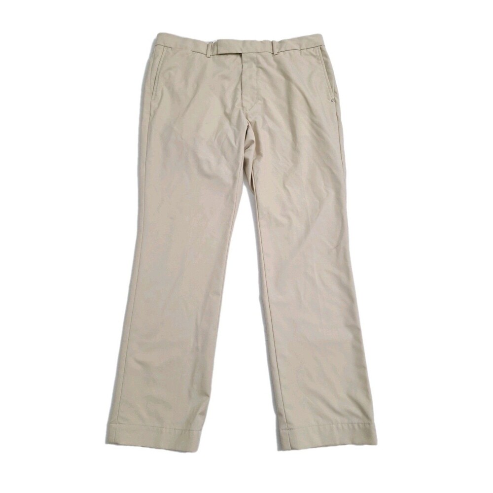 Polo Ralph Lauren RLX Men's 35x30 Khaki Drifit Chinos Dress Tech Flat Front